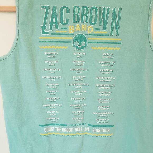 Zac Brown Band Women's 2018 Concert Tank Top Size Small - Picture 4 of 5